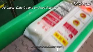 UV Laser Expiry Date Coding Printing on Food Package
