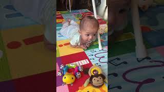 Cody trườn chuyên nghiệp rồi #cutebaby#cody#6montholdbaby