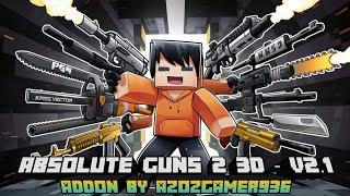 Minecraft Pe 3D Guns Mod - Absolute Guns 2 3D - V2.1 WW2 Update | New MP-40 and MG-42