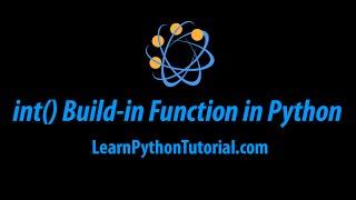 int() built-in function in Python