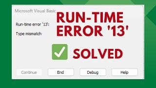 How to Fix Run-time Error '13': Type Mismatch in VBA - Simple Solutions!