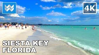 [4K] Siesta Key Beach in Florida USA - Spring Break Walking Tour Vlog & Vacation Travel Guide 