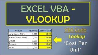 VBA VLookup Function