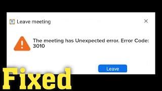 Fix RingCentral Meetings " The Meeting Has An Unexpected Error - Error Code 3010 " - Android & Ios