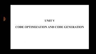 Principal Sources of Optimisation | Compiler Design | Code optimisation and Code Generation |