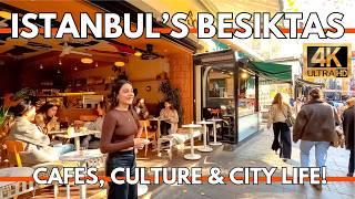 Istanbul City Center Besiktas 4K Walking Tour: Explore Cafes, Markets & Local Vibes