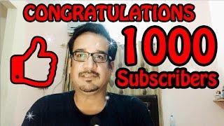 CONGRATULATIONS on reaching 1000 subscribers | FaisalJavedTV