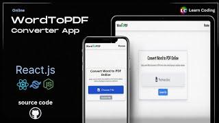 How to Build a Full Stack Word to PDF Converter App Using Node Js, Express Js & React Js | Like plz