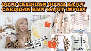 REKOMENDASI CARDIGAN SWEATER KNIT RAJUT KOREAN STYLE || cardigan oversize premium motif kekinian