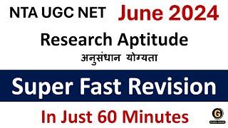 Research Aptitude Full Syllabus Revision | Paper 1 Important Concepts |UGC NET June 2024 Preparation