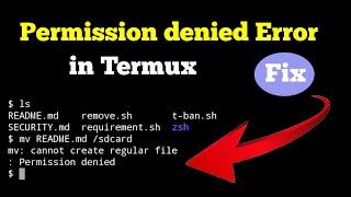 How to Fix Permission denied Error in Termux