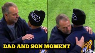 Hansi Flick's sweet moment with Lamine Yamal after Barcelona vs Brest match