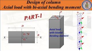 Design of Column Part-1| Axial load with biaxial bending moment as per SP-16
