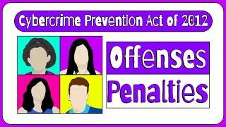 Cybercrime Offenses and Penalties in RA No. 10175 (Cybercrime Prevention Act of 2012)