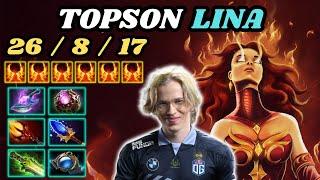  TOPSON Lina Midlane Highlights 7.34c  Magic Build By Topson 26 KILLS - Dota 2
