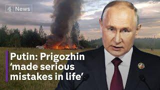 Putin breaks silence on Wagner boss Prigozhin plane crash
