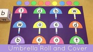 Umbrella Roll and Cover File Folder Game For Preschool and Kindergarten