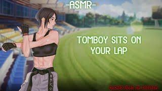 [ASMR] [ROLEPLAY] tomboy sits on your lap (binaural/F4A)