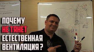 Почему не тянет естественная вентиляция вентиляция ?