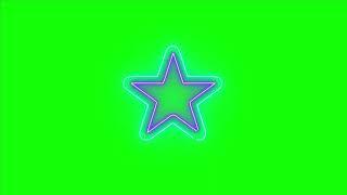 Neon Star Sign - Neon Green Screen Pack