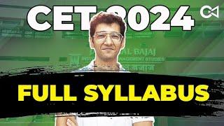 CET 2024 Syllabus | Complete Portion for CET | Crack Every Test |