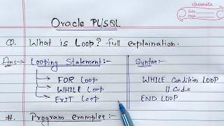 PLSQL Loops | Learn Coding