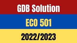 Eco 501 correct GDB solution 1 with vulearningpoint