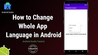 How to Change the Whole App Language in Android Programmatically | Multi language android studio