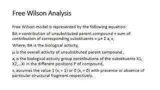 Quantitative Structure Activity Relationship (QSAR)