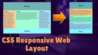 Responsive Web Design HTML CSS Tutorial | Flexbox Layout Examples | Responsive Page Layout