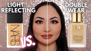 NARS LIGHT REFLECTING FOUNDATION VS. ESTEE LAUDER DOUBLE WEAR FOUNDATION | Review & Wear Test!