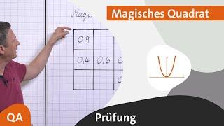 Magisches Quadrat (QA 2019 Teil A / Nr. 4) | alpha Lernen Prüfung erklärt Mathe