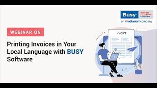 Printing Invoices in Local Language with BUSY Software (English) | Second Language in BUSY