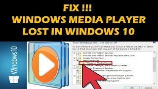 RESTORE!!! Windows Media Player in Windows 10