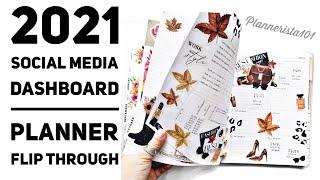 2021 PLANNER FLIP THROUGH DASHBOARD LAYOUT   |  SOCIAL MEDIA PLANNER | HAPPY PLANNER