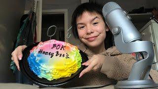 ASMR Celebrating 30K with eating cake and lighting sparklers