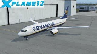 X-Plane 12 | B737-800 | Full Flight Cold/Dark FMS AP ILS | KCMH to KCLE