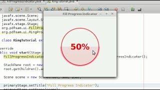 JavaFX Circular Progress Indicator 2/2 : Fill Progress Indicator