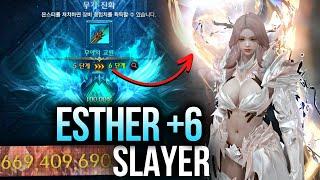 LOST ARK ESTHER +6 WEAPON SLAYER IS CRAZY! 로스트아크 슬레이어 에스더 6강