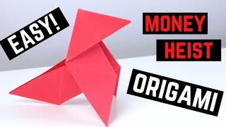 EASY MONEY HEIST ORIGAMI PAPER BIRD || PROFESSOR CRAFT VERY SIMPLE AND EASY