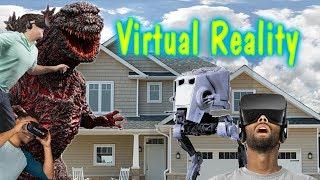 Wackey World Virtual Reality Episode 1 Godzilla, Star War, Ufos, Zombies,Tigers, invade Neighborhood