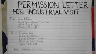How To Write A Permission Letter for Industrial Visit Step by Step | Writing Practices