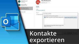 Outlook Kontakte exportieren & importieren  Tutorial