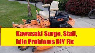 Idle surge, stall, no start repair for Kawasaki 23hp engine in a #Scag lawnmower cheap & easy repair