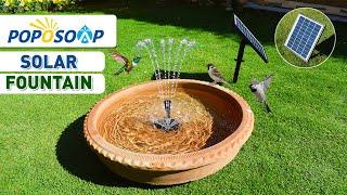 POPOSOAP Solar Fountain | Birds Bath Fountain