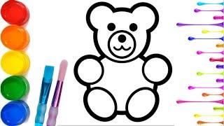 Teddy bear Drawing very simple | Ayiqcha chizish juda oddiy