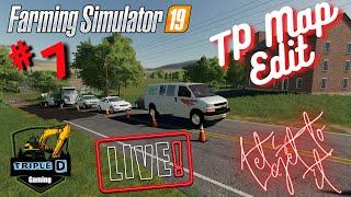 Farming simulator 19 live TP map making/editing part #7 Triple D Gaming Live Stream