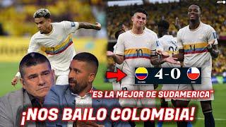 DESTROZADOS! PRENSA CHILENA SE RINDE y LLORA ante GOLEADA de COLOMBIA vs CHILE 4-0