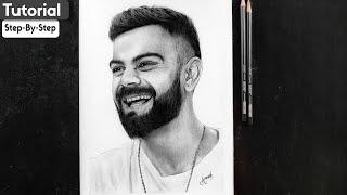  Realistic Sketch Of Virat Kohli || @ArnabArts83