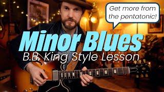 Pentatonic Artistry! B.B. King “Thrill is Gone” style lead study. Minor key 12 Bar Blues solo lesson